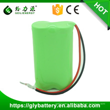 Paquete de batería recargable 2.4v ni-mh aa 2100mah